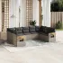Set canapele de grădină, 9 piese, cu perne, gri, poliratan GartenMobel Dekor