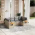 Set mobilier de grădină cu perne, 6 piese, negru, poliratan GartenMobel Dekor