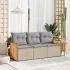 Set mobilier de grădină cu perne, 3 piese, negru, poliratan GartenMobel Dekor