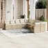 Set canapele de grădină cu perne, 10 piese, bej, poliratan GartenMobel Dekor
