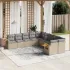 Set canapele de grădină cu perne, 10 piese, bej, poliratan GartenMobel Dekor