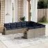 Set canapele de grădină cu perne, 10 piese, negru, poliratan GartenMobel Dekor