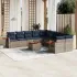Set canapele de grădină cu perne, 11 piese, negru, poliratan GartenMobel Dekor