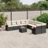 Set canapele de grădină cu perne, 11 piese, gri, poliratan GartenMobel Dekor