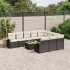 Set canapele de grădină cu perne, 11 piese, gri, poliratan GartenMobel Dekor