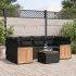 Set canapele de grădină, 7 piese, cu perne, gri, poliratan GartenMobel Dekor