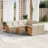 Set mobilier de grădină cu perne, 9 piese, negru, poliratan GartenMobel Dekor