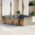 Set mobilier de grădină cu perne, 9 piese, negru, poliratan GartenMobel Dekor