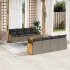 Set mobilier de grădină cu perne, 9 piese, negru, poliratan GartenMobel Dekor