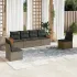 Set mobilier de grădină cu perne, 6 piese, negru, poliratan GartenMobel Dekor