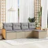 Set mobilier de grădină cu perne, 5 piese, negru, poliratan GartenMobel Dekor