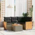 Set mobilier de grădină cu perne, 5 piese, negru, poliratan GartenMobel Dekor