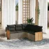 Set mobilier de grădină cu perne, 5 piese, negru, poliratan GartenMobel Dekor