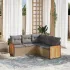 Set mobilier de grădină cu perne, 5 piese, negru, poliratan GartenMobel Dekor