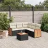 Set mobilier de grădină cu perne, 6 piese, negru, poliratan GartenMobel Dekor