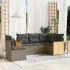 Set mobilier de grădină cu perne, 5 piese, negru, poliratan GartenMobel Dekor