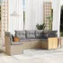 Set mobilier de grădină cu perne, 5 piese, negru, poliratan GartenMobel Dekor