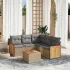 Set mobilier de grădină cu perne, 6 piese, negru, poliratan GartenMobel Dekor
