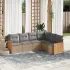 Set mobilier grădină cu perne, 6 piese, gri, poliratan GartenMobel Dekor