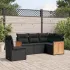 Set mobilier de grădină cu perne, 5 piese, negru, poliratan GartenMobel Dekor