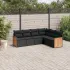 Set mobilier grădină cu perne, 6 piese, gri, poliratan GartenMobel Dekor