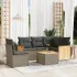 Set mobilier de grădină cu perne, 6 piese, negru, poliratan GartenMobel Dekor