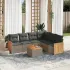 Set canapele de grădină cu perne, 7 piese, negru, poliratan GartenMobel Dekor