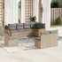 Set mobilier de grădină cu perne, 8 piese, negru, poliratan GartenMobel Dekor