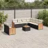 Set canapele de grădină cu perne, 10 piese, bej, poliratan GartenMobel Dekor