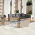 Set canapele de grădină cu perne, 11 piese, negru, poliratan GartenMobel Dekor