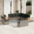 Set canapele de grădină cu perne, 11 piese, negru, poliratan GartenMobel Dekor