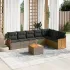 Set canapele de grădină cu perne, 8 piese, gri, poliratan GartenMobel Dekor