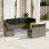 Set mobilier de grădină cu perne, 8 piese, negru, poliratan GartenMobel Dekor