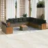 Set canapele de grădină, 12 piese, cu perne, negru, poliratan GartenMobel Dekor
