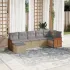 Set canapele de grădină cu perne, 7 piese, negru, poliratan GartenMobel Dekor