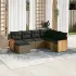 Set canapele de grădină, 7 piese, cu perne, bej, poliratan GartenMobel Dekor