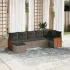 Set canapele de grădină cu perne, 7 piese, negru, poliratan GartenMobel Dekor