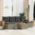 Set canapele de grădină cu perne, 7 piese, negru, poliratan GartenMobel Dekor