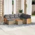 Set canapele de grădină, 8 piese, cu perne, bej, poliratan GartenMobel Dekor