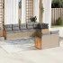 Set canapele de grădină, 8 piese, cu perne, bej, poliratan GartenMobel Dekor