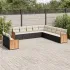 Set canapele de grădină cu perne, 11 piese, bej, poliratan GartenMobel Dekor