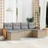Set mobilier grădină cu perne, 6 piese, gri, poliratan GartenMobel Dekor