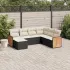 Set canapele de grădină, 7 piese, cu perne, bej, poliratan GartenMobel Dekor