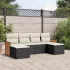 Set mobilier grădină cu perne, 6 piese, gri, poliratan GartenMobel Dekor