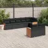 Set canapele de grădină, 8 piese, cu perne, bej, poliratan GartenMobel Dekor