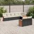 Set canapele de grădină, 8 piese, cu perne, bej, poliratan GartenMobel Dekor