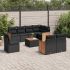 Set canapele de grădină, 9 piese, cu perne, gri, poliratan GartenMobel Dekor