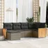 Set mobilier de grădină cu perne, 6 piese, negru, poliratan GartenMobel Dekor