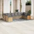Set canapele de grădină cu perne, 10 piese, negru, poliratan GartenMobel Dekor