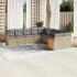 Set canapele de grădină cu perne, 10 piese, negru, poliratan GartenMobel Dekor